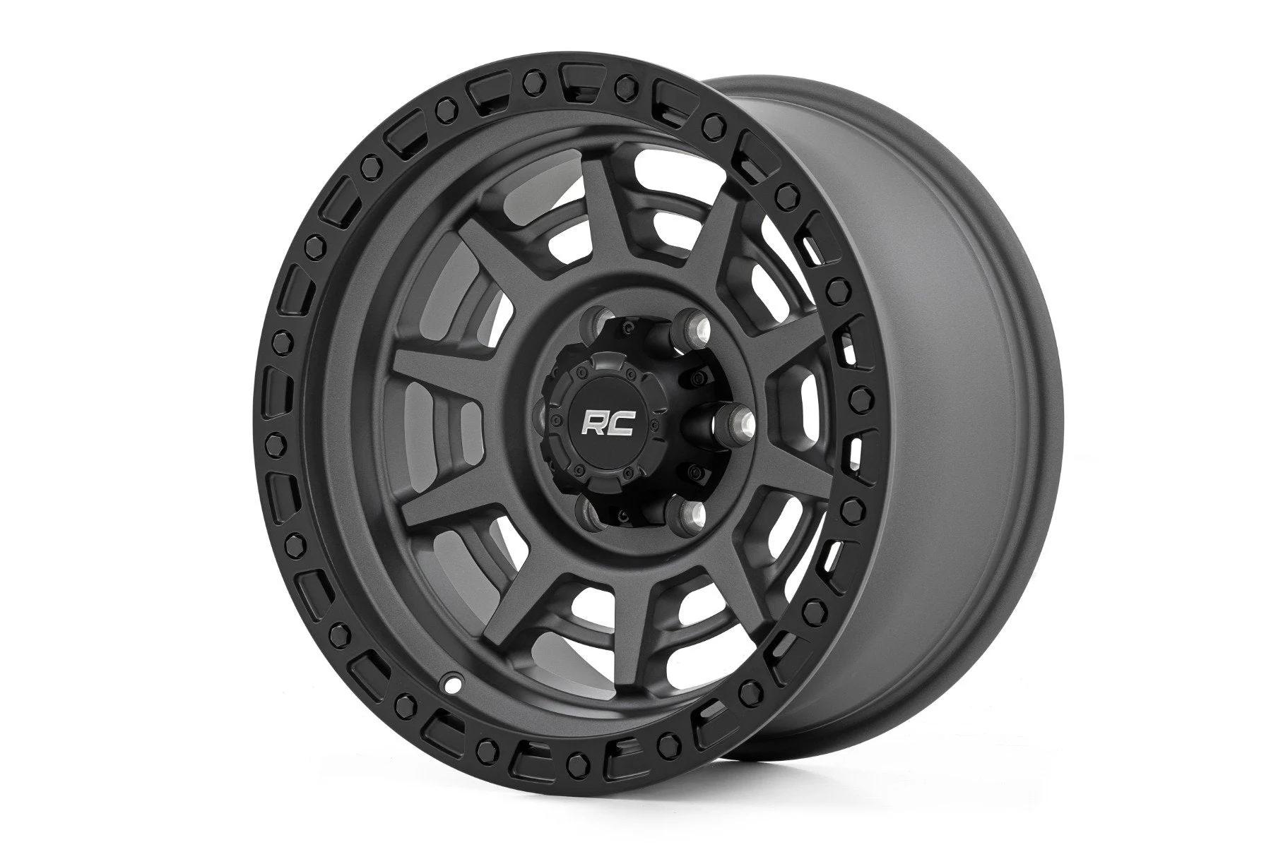 Rough Country 85 Series Wheel | Simulated Beadlock | Gunmetal Gray/Black | 17x9 | 6x135 | -12mm | 2004-2008 |  85170917A