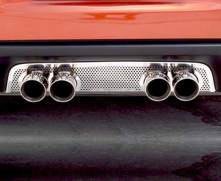 Exhaust Filler Panel; Polished (05-13 Corvette C6 w/o NPP Dual Mode Exhaust)