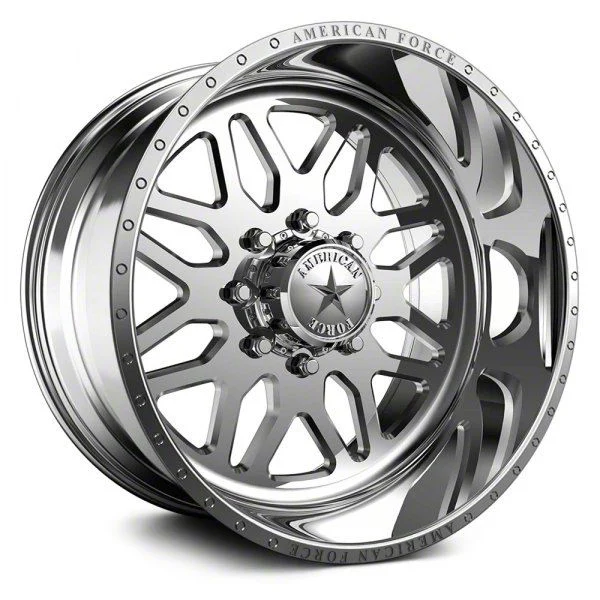 American Force B02 Trax SS Polished 8-Lug Wheel; 20x10; -25mm Offset (20-26 Sierra 3500 HD SRW)