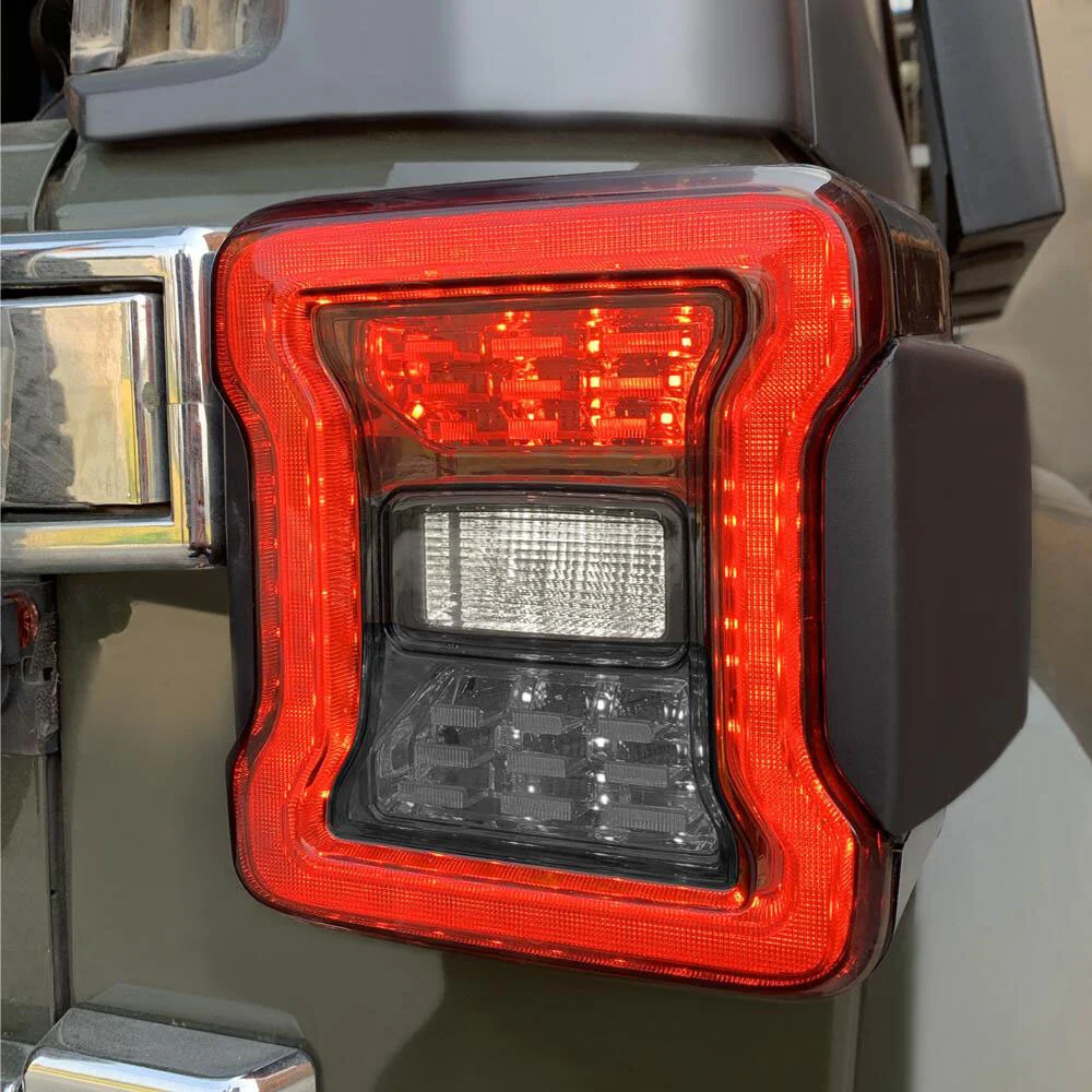 American Modified   JK to JL Conversion Tail Lights for 07-18 Jeep Wrangler JK with Clear Lens for 07-18 Jeep Wrangler JK
