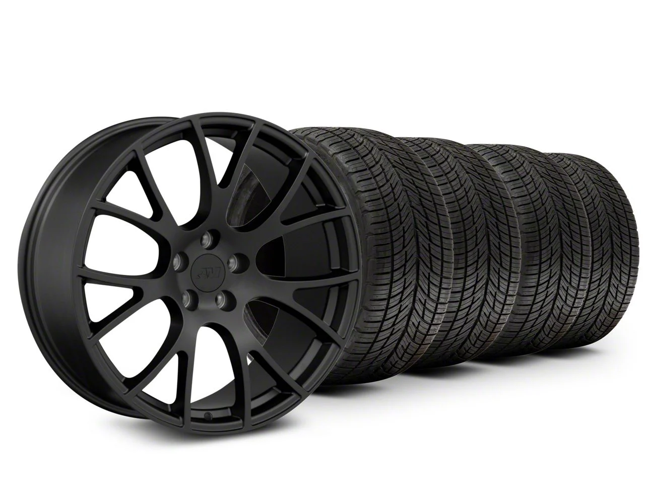 20x9 Hellcat Style & BF Goodrich All-Season g-Force Comp-2 Plus Tire Package (08-23 RWD Challenger, Excluding Widebody)