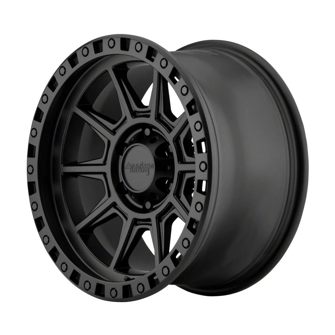 American Racing AR202 Cast Iron Black 5-Lug Wheel; 17x9; -12mm Offset (05-11 Dakota)