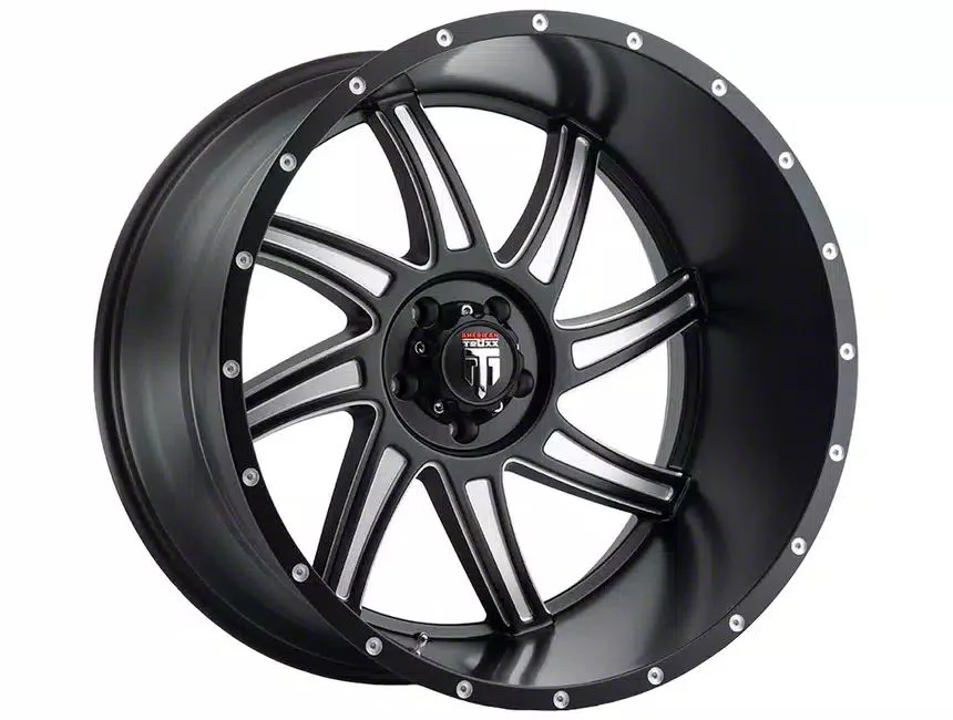 American Truxx Vortex Gloss Black Milled 6-Lug Wheel; 22x12; -44mm Offset (21-26 Tahoe)