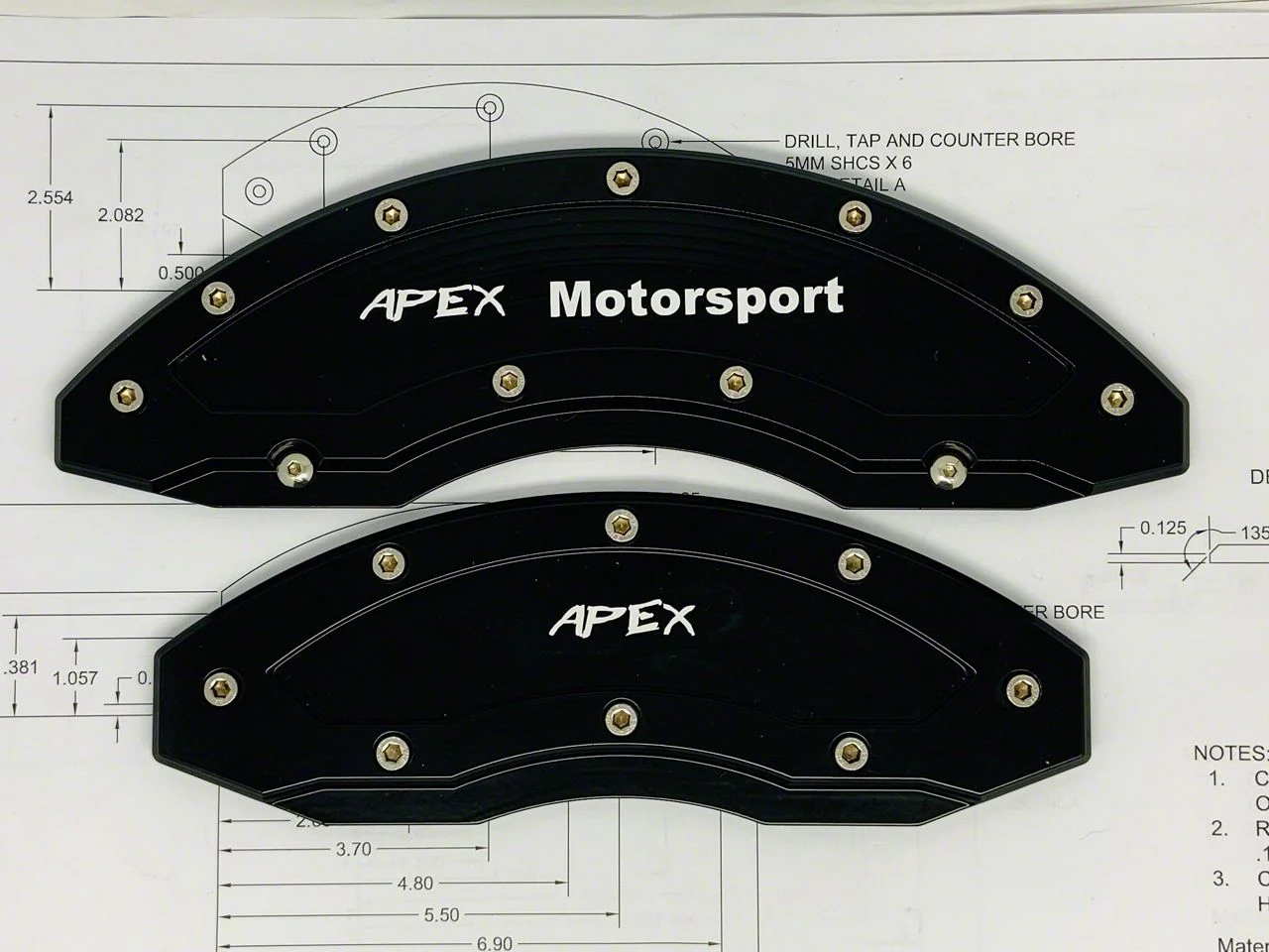 Gen III Brake Caliper Overlays; Black; Front (06-23 Charger w/ 18+ Inch Wheels)