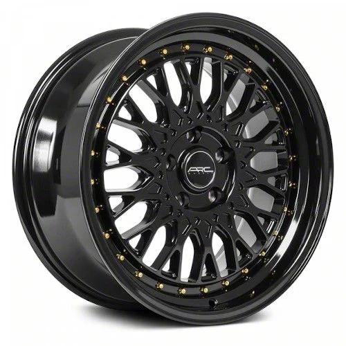 ARC AR1 All Black Gold Rivet Wheel; 18x9.5; 35mm Offset (07-10 AWD Charger)