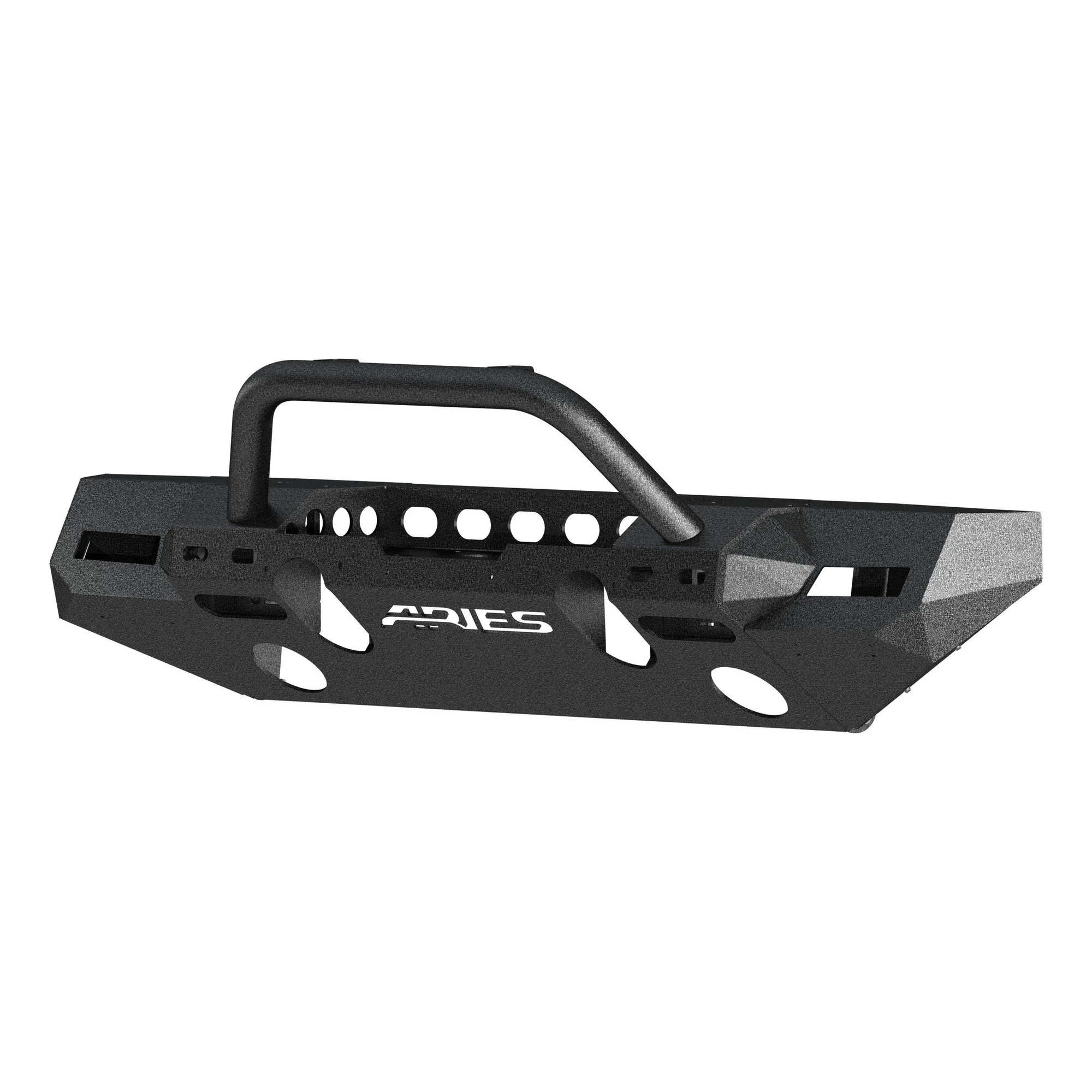 Aries  TrailChaser Front Bumper with Turn Signal Corner End Caps & Brush Guard for 18-20 Jeep Wrangler JL Unlimited & Gladiator JT