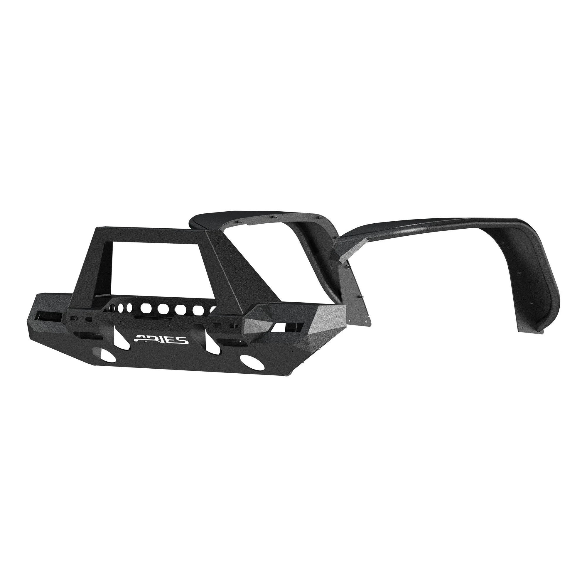 Aries  TrailChaser Front Bumper with Front Fender Flares & Grille Guard for 18-22 Jeep Wrangler JL Unlimited & Gladiator JT