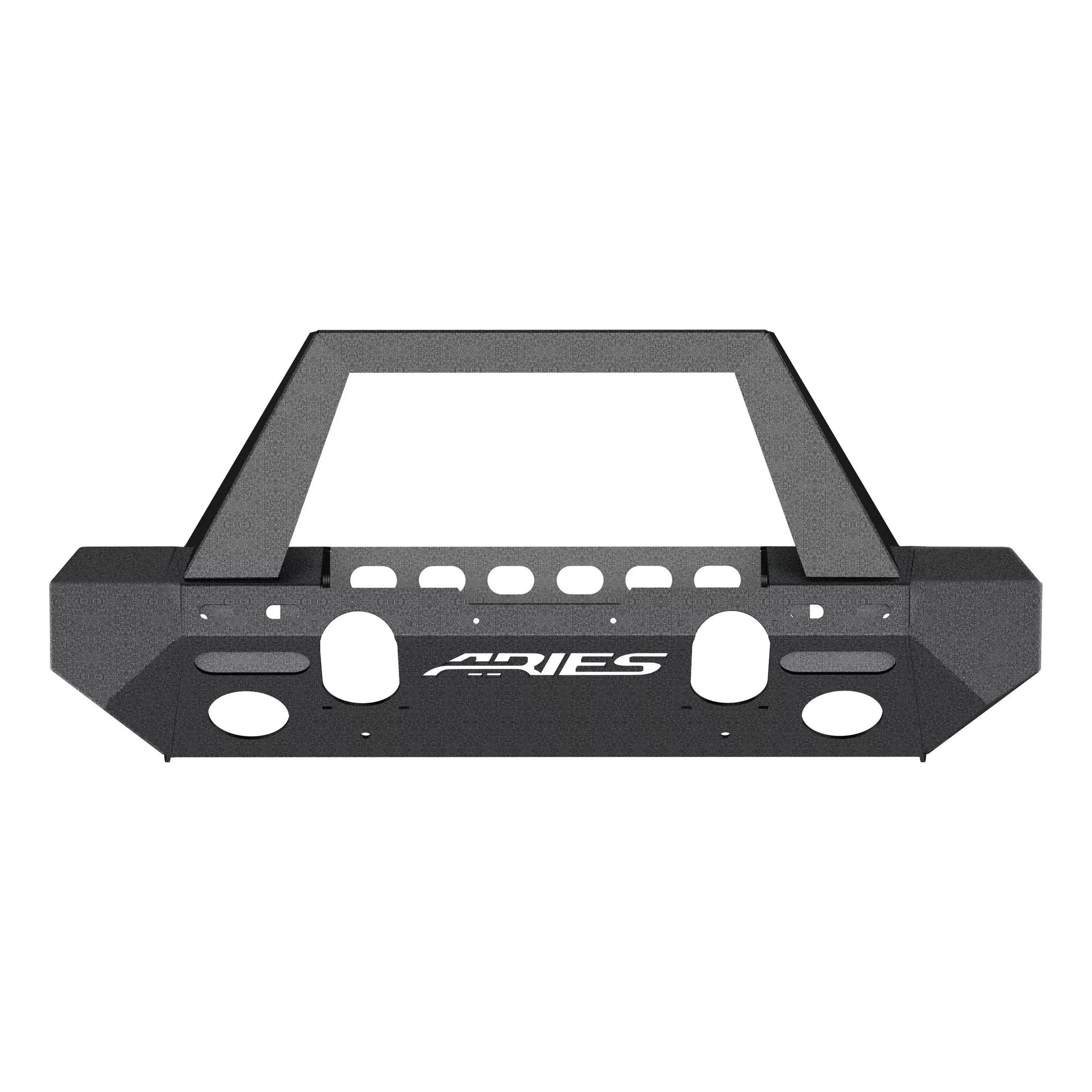 Aries  TrailChaser Front Bumper with Grille Guard in Steel for 18-20 Jeep Wrangler JL Unlimited & Gladiator JT