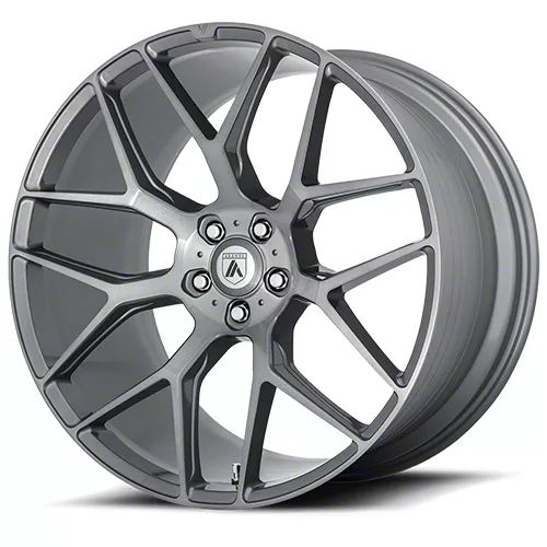 Asanti Dynasty Titanium Brushed Wheel; 22x9; 40mm Offset (21-26 Mustang Mach-E)