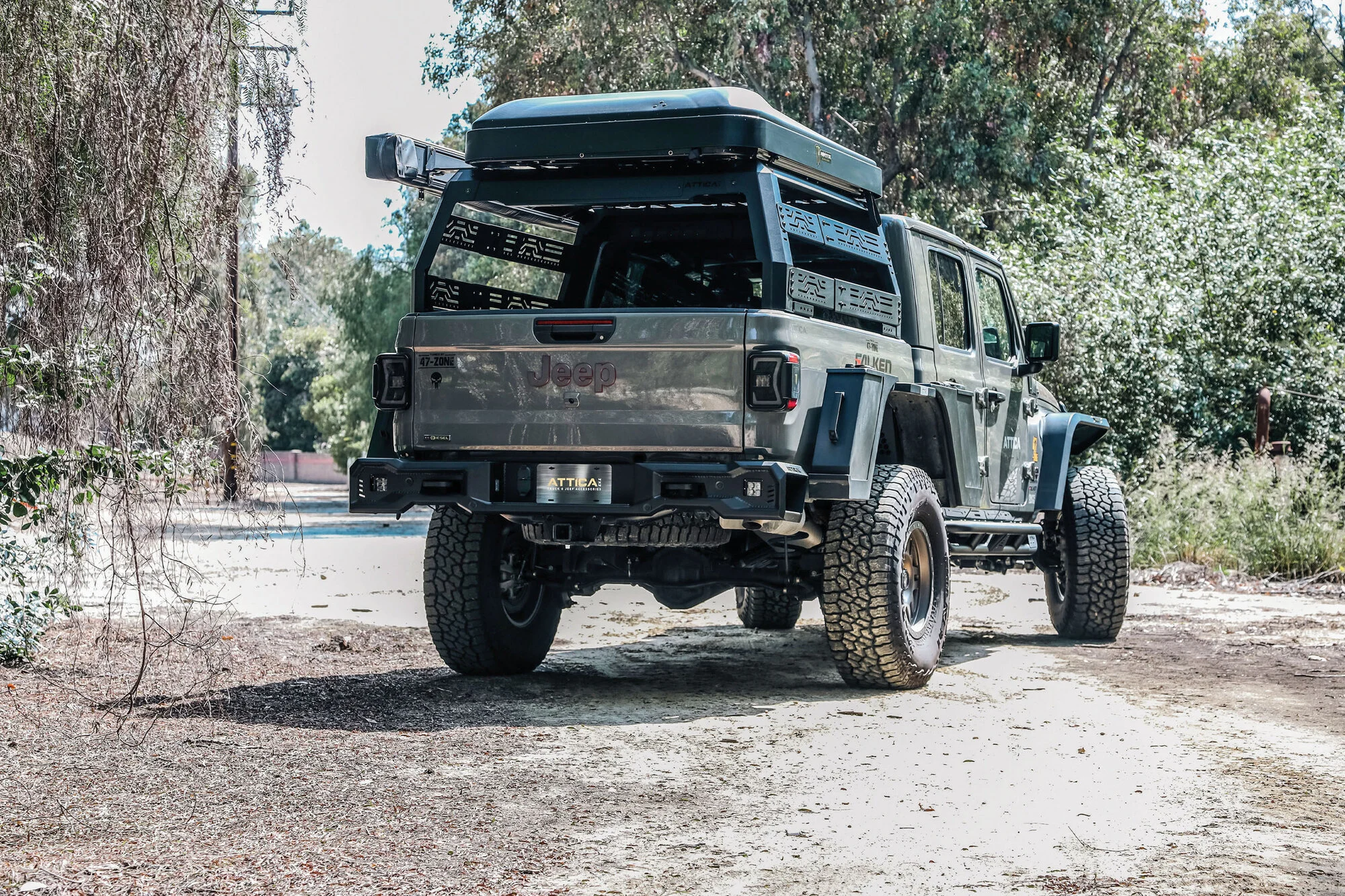 Attica 4x4 ATTJT01B103-BX Frontier Series Rear Bumper for 20-24 Jeep Gladiator JT