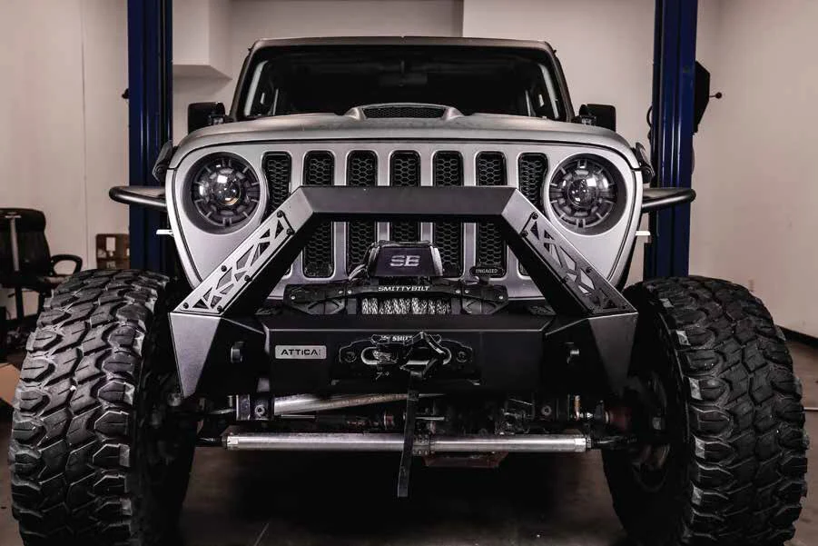 Attica 4x4 ATTJL01A106-BX Terra Series Front Stubby Bumper for 18-24 Jeep Wrangler JL & Gladiator JT