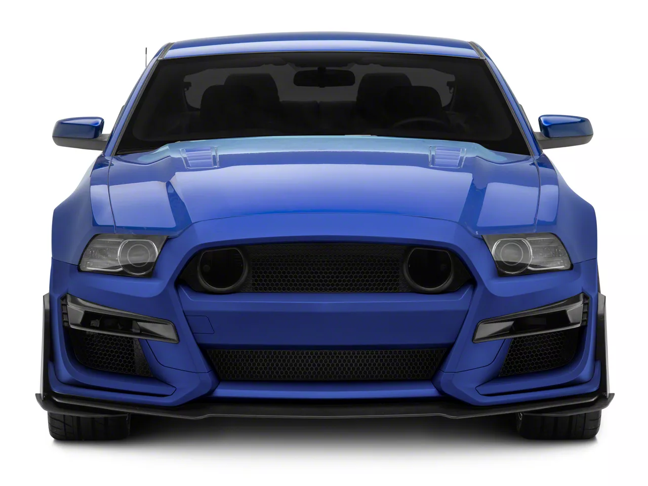 S550 GT500 Front Bumper Conversion; Unpainted (13-14 Mustang GT, V6)