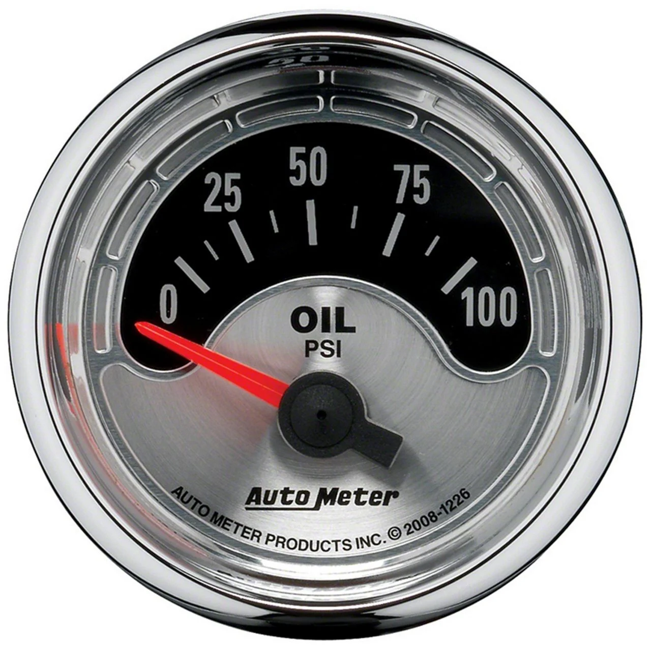 Auto Meter American Muscle Series 2-1/16-Inch Oil Pressure Gauge; 0-100 PSI (Universal; Some Adaptation May Be Required)