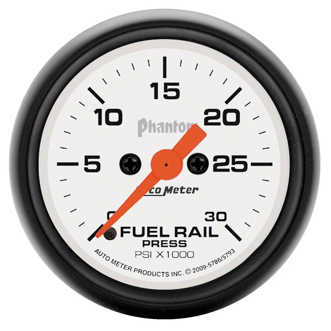 Auto Meter Phantom Series 2-1/16-Inch Fuel Rail Pressure Gauge; 0-30K PSI; Digital Stepper Motor (07-10 6.6L Duramax Sierra 3500 HD)