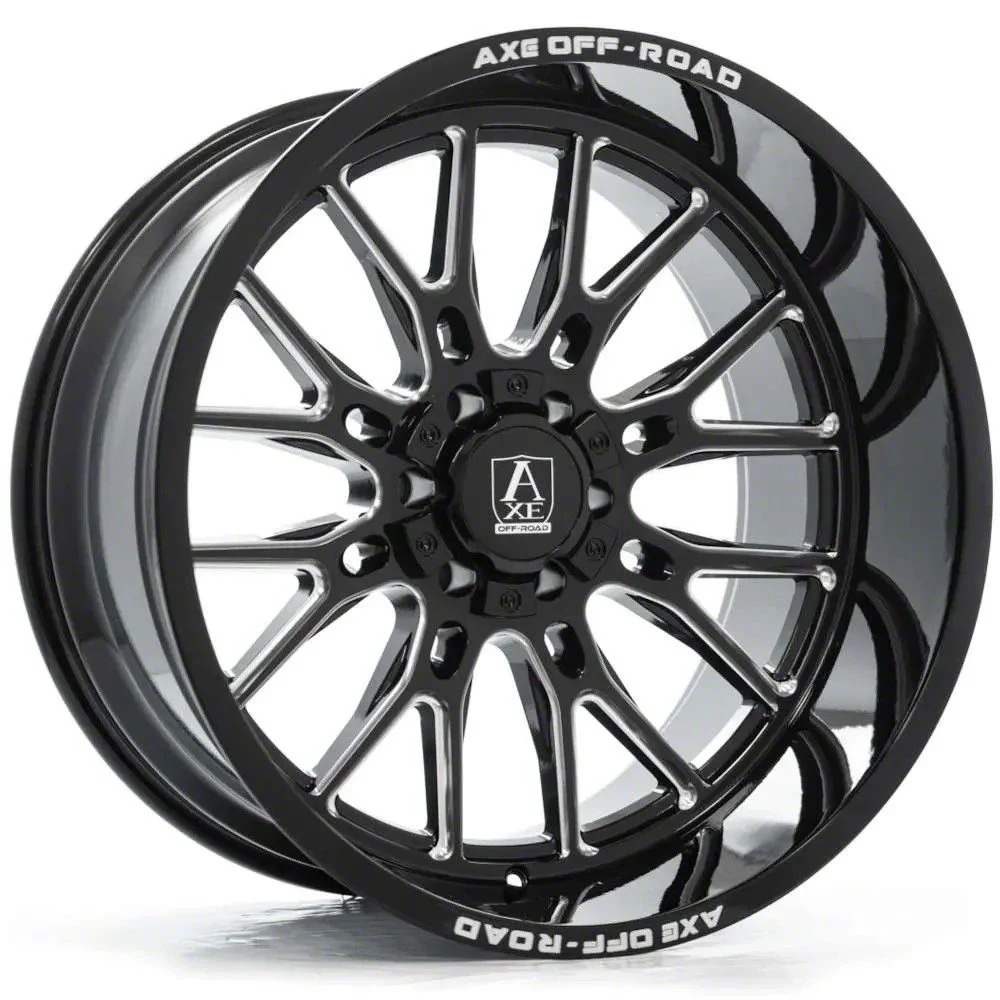 Axe Wheels Atlas Gloss Black Milled 5-Lug Wheel; 20x10; -19mm Offset (09-18 RAM 1500)