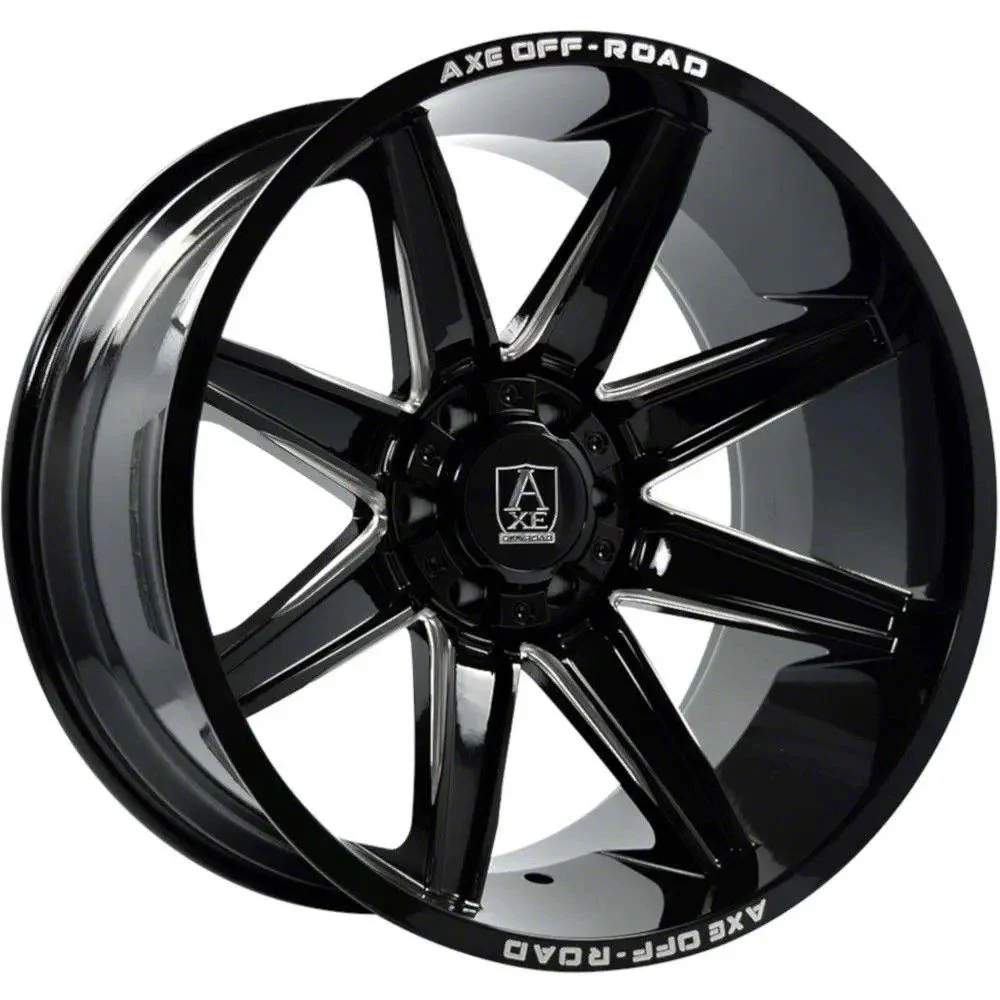Axe Wheels Atremis Gloss Black Milled 5-Lug Wheel; 20x10; -19mm Offset (09-18 RAM 1500)