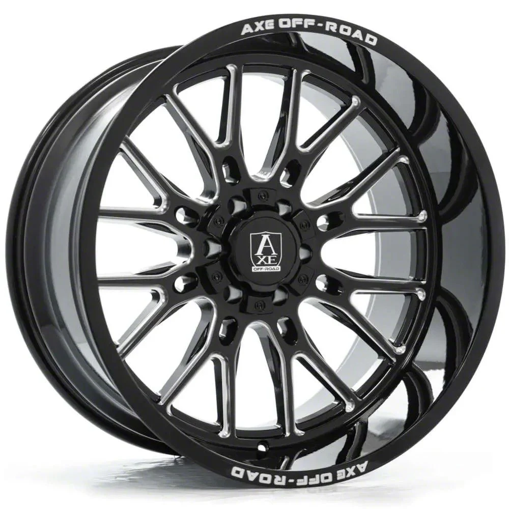 Axe Wheels Atlas Gloss Black Milled 6-Lug Wheel; 20x10; -19mm Offset (15-20 F-150)
