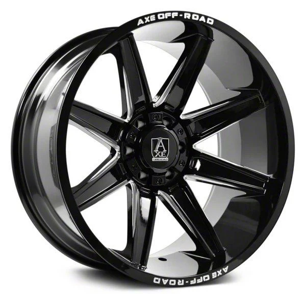 Axe Wheels Atremis Gloss Black Milled 5-Lug Wheel; 20x12; -44mm Offset (05-11 Dakota)