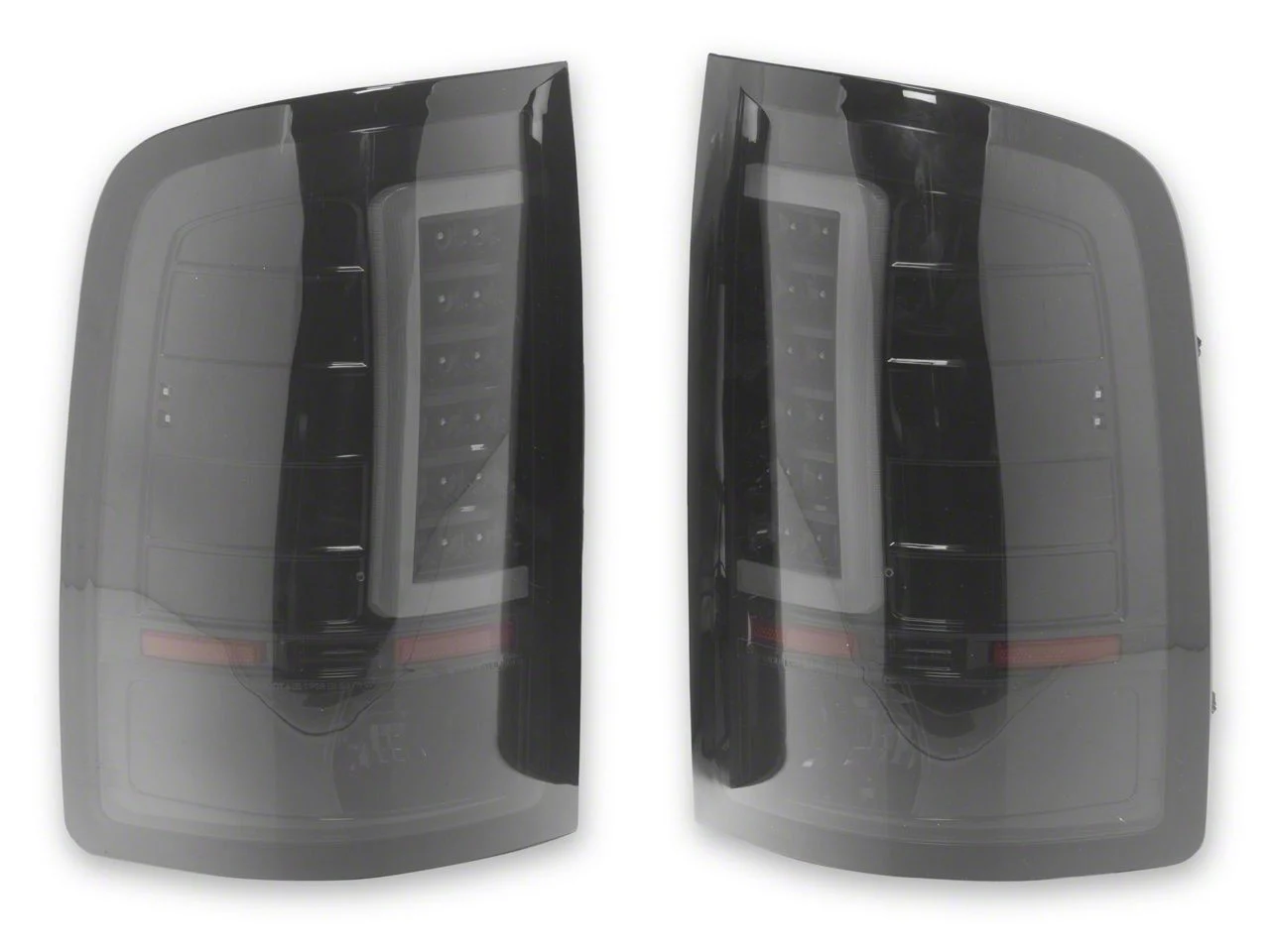 Raxiom Axial Series C-Tube LED Tail Lights; Black Housing; Smoked Lens (07-14 Sierra 3500 HD SRW)