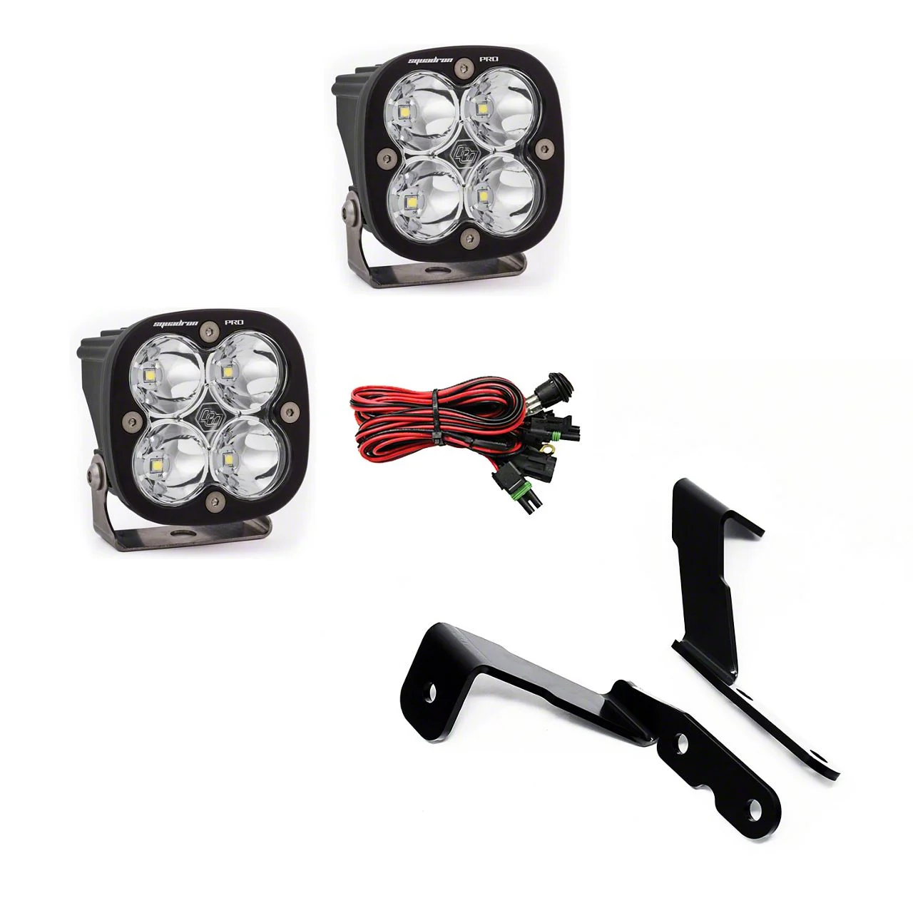 Baja Designs Squadron Pro LED Lights with A-Pillar Mounting Brackets (07-14 Sierra 3500 HD)