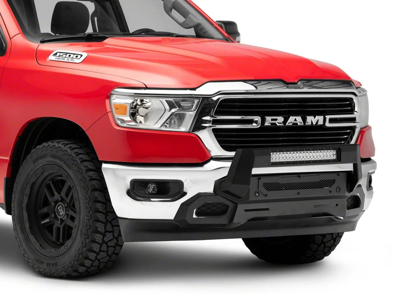 Barricade HD Stubby Front Bumper with 20-Inch Dual Row LED Light Bar (19-24 RAM 1500, Excluding EcoDiesel, Rebel & TRX)
