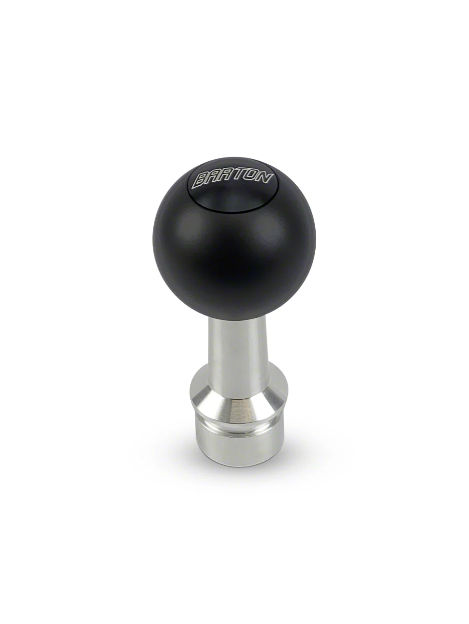 Barton Automatic Shift Knob with Brushed Adapter and 6.2L LT1 Engraving; Black Cap; Black Ball (16-24 Camaro)