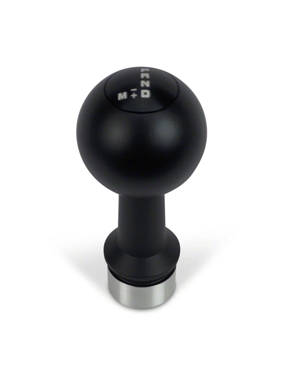 Barton Automatic Shift Knob with Black Adapter and Shift Pattern Engraving; Black Cap; Black Ball (15-23 Charger)