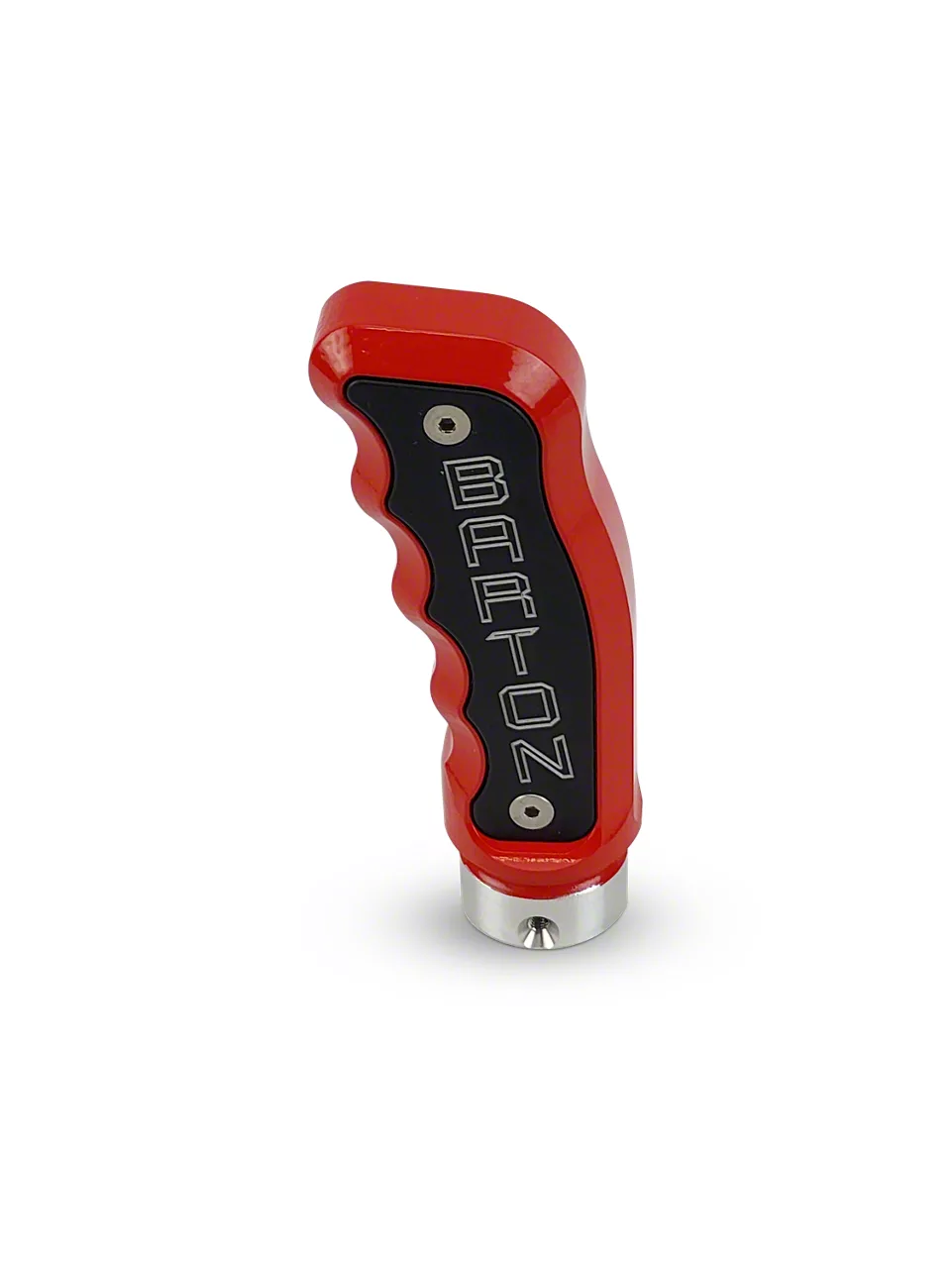 Barton Automatic Pistol Grip Shift Knob with Black Inlays and Barton Engraving; Red (15-26 Mustang GT, EcoBoost, V6)