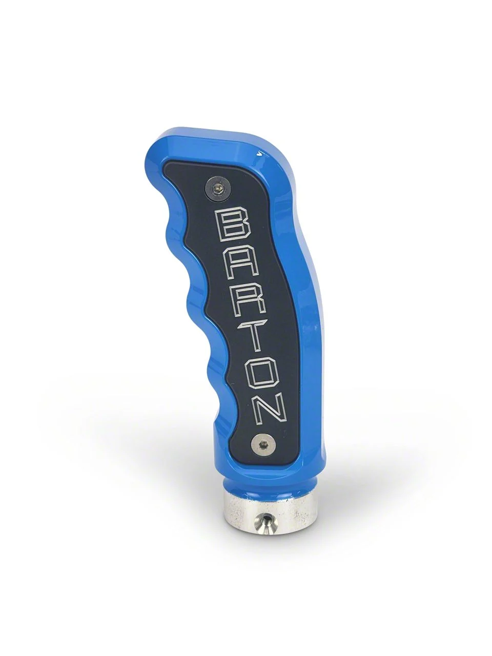 Barton Automatic Pistol Grip Shift Knob with Black Inlays and Barton Engraving; Grabber Blue (15-26 Mustang GT, EcoBoost, V6)