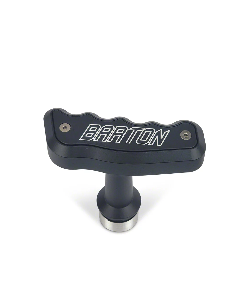 Barton Automatic T-Handle with Black Adapter, Black Inlays and Barton Engraving; Black (15-26 Mustang GT, EcoBoost, V6)