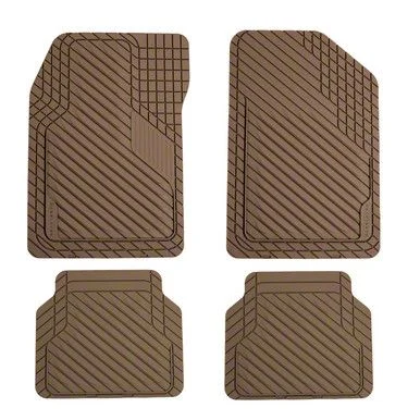 BaseLayer Cut-to-Fit All Weather Front and Rear Floor Mats; Chocolate Brown (Universal; Some Adaptation May Be Required)