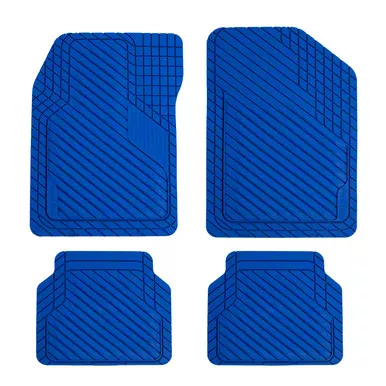 BaseLayer Cut-to-Fit All Weather Front and Rear Floor Mats; Royal Blue (Universal; Some Adaptation May Be Required)