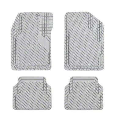 BaseLayer Cut-to-Fit All Weather Front and Rear Floor Mats; Light Gray (Universal; Some Adaptation May Be Required)