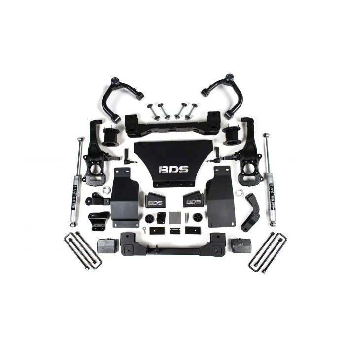 BDS 4-Inch Suspension Lift Kit with NX2 Nitro Shocks (19-24 4WD Silverado 1500, Excluding Duramax, Trail Boss & ZR2)
