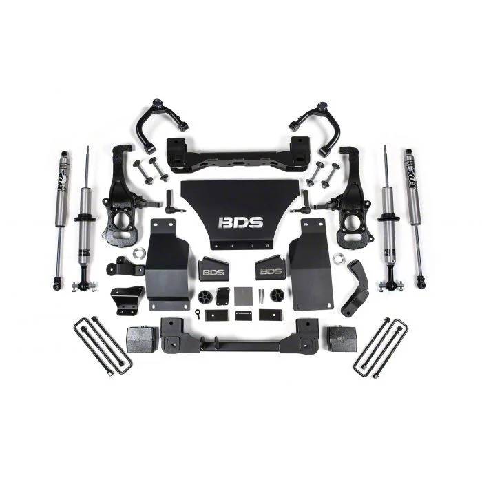 BDS 6-Inch Snap Ring Coil-Over Suspension Lift Kit with FOX 2.0 Performance Shocks (19-26 4WD 3.0L Duramax Silverado 1500, Excluding Trail Boss)