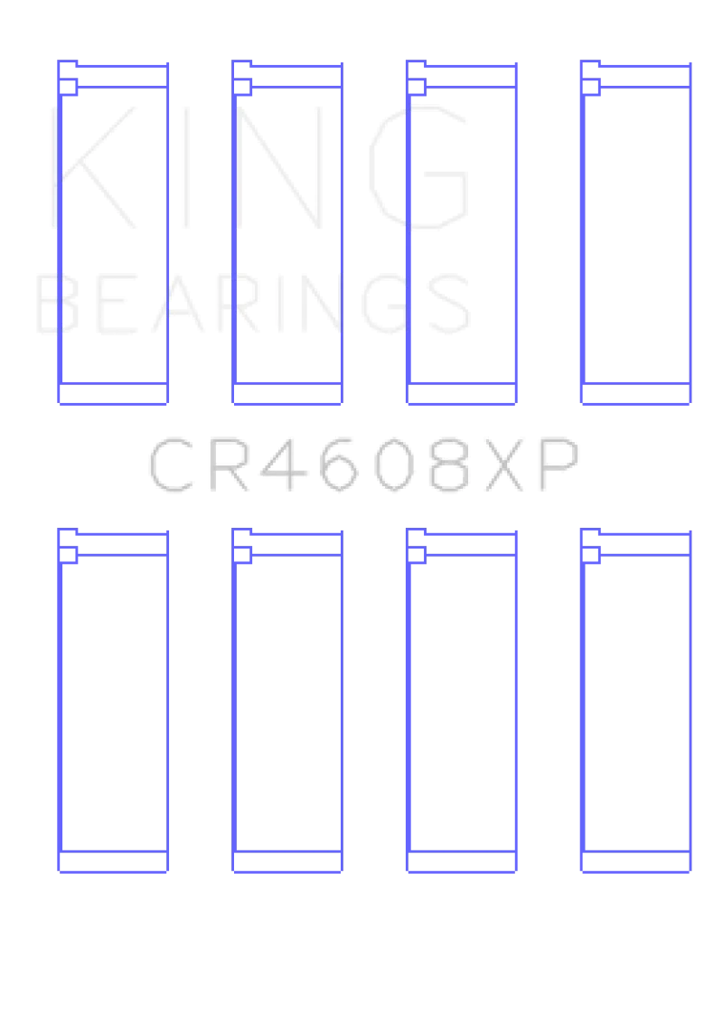 King Toyota 2ZZ-GE (Size .026) Connecting Rod Bearings (Set of 4)