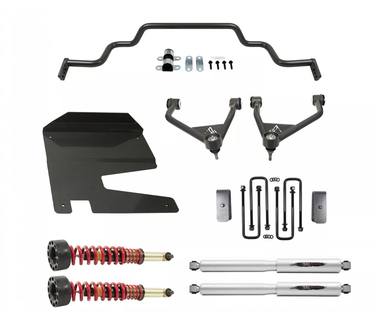 Belltech 4-Inch Suspension Lift Kit with Trail Performance Coil-Overs, Shocks and Sway Bar (19-26 Silverado 1500 Double Cab, Crew Cab, Excluding Trail Boss & ZR2)