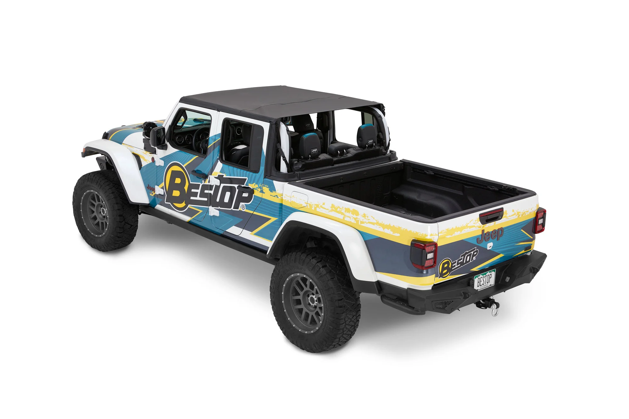 Bestop  Header Cable Style Safari Bikini Top for 20-25 Jeep Gladiator JT