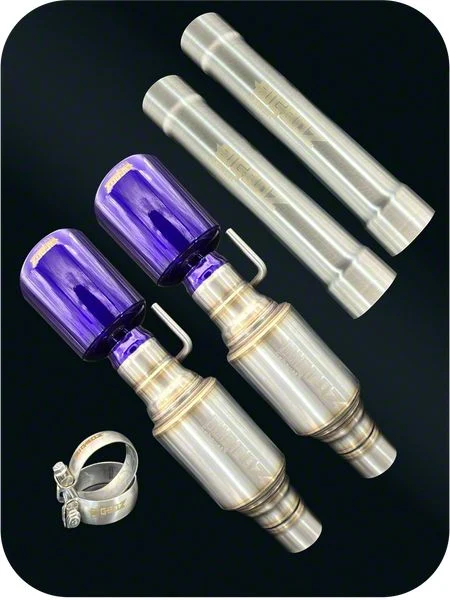 Bigboz Exhaust Mid-Muffler Delete Axle-Back Exhaust with Candy Purple Tips (15-23 V8 HEMI Charger)