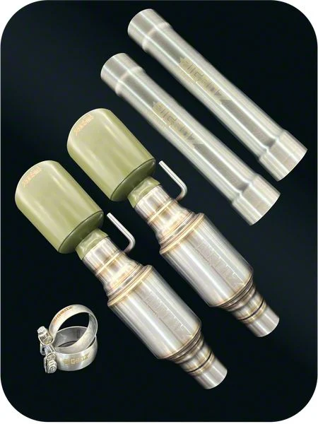 Bigboz Exhaust Mid-Muffler Delete Axle-Back Exhaust with Flat Green Tips (15-23 V8 HEMI Charger)