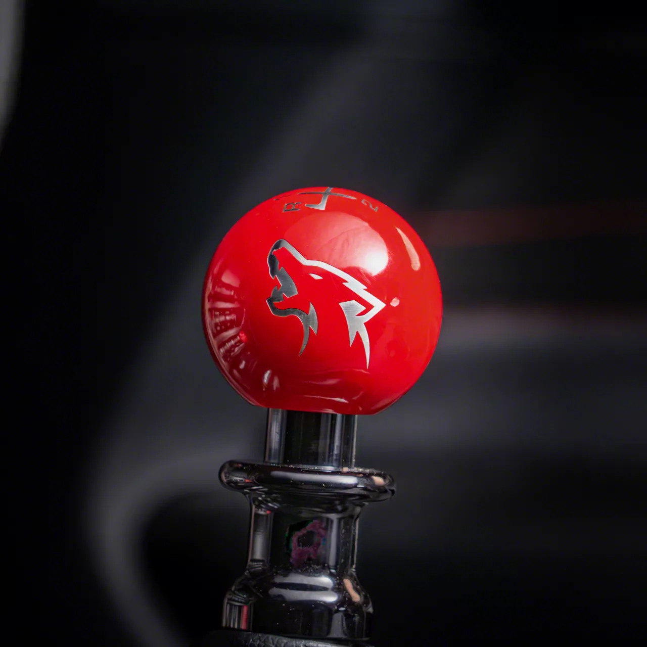 Billetworkz Sphere Weighted 6-Speed Shift Knob with Coyote Engraving; Gloss Red (11-14 Mustang GT, V6)