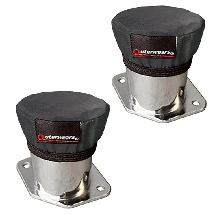 Black Outerwear Prefilter Only. Round 2-5/8" Bell Velocity Stack, Pair