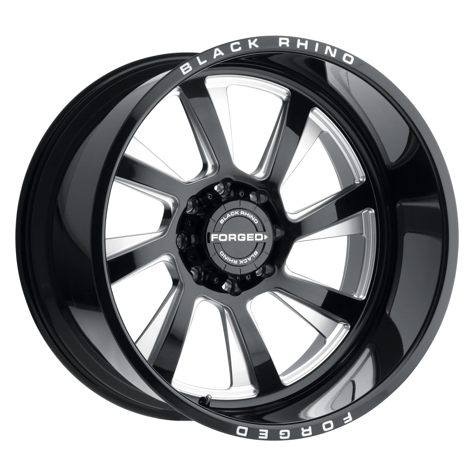 Black Rhino  Blaster Wheel for 07-20 Jeep Wrangler JL, JK & Gladiator JT in 22x14 with 4.51in Backspace Gloss Black with Milled Spokes Left for 07-26 Jeep Wrangler JL, JK & Gladiator JT