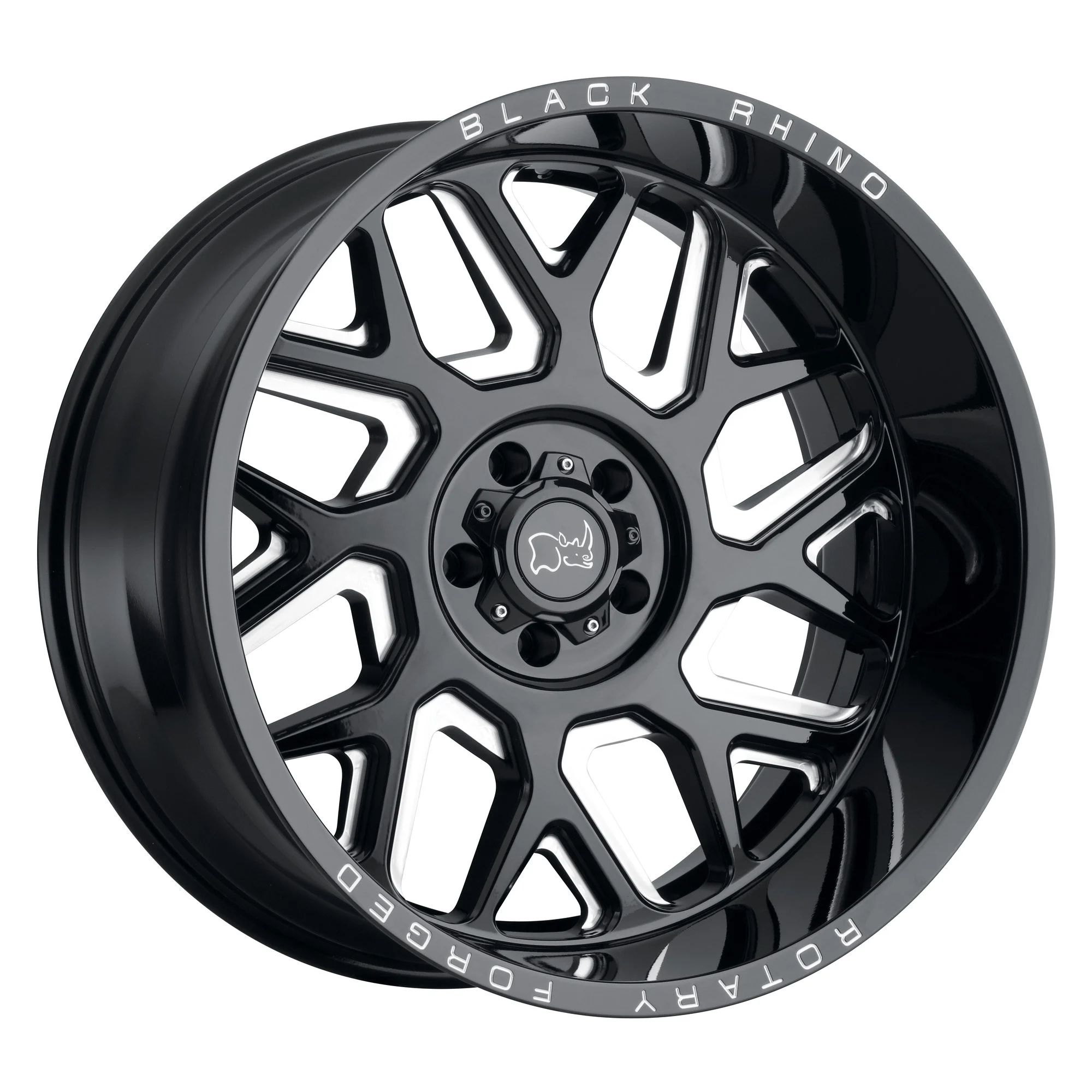 Black Rhino  Reaper Wheel for 07-20 Jeep Wrangler JL, JK & Gladiator JT in 20x9.5 with 5.72in Backspace Gloss Black with Milled Spokes for 07-26 Jeep Wrangler JL, JK & Gladiator JT