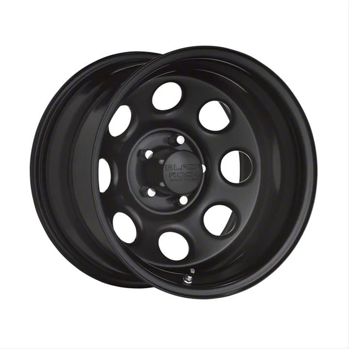Black Rock Wheels Type 8 Matte Black 6-Lug Wheel; 17x9; 0mm Offset (07-14 Tahoe)