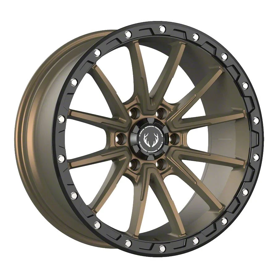 Blackhorn Offroad BH04 Bronze with Black Lip 6-Lug Wheel; 20x9; 12mm Offset (07-14 Tahoe)