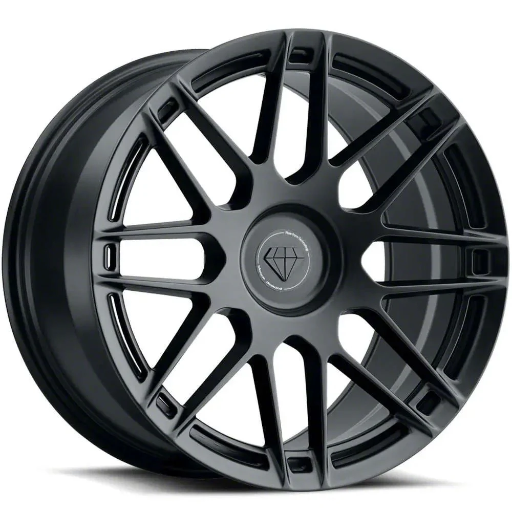 Blaque Diamond Wheels BD-F12 Satin Black DP Wheel; 20x10; 25mm Offset (05-09 Mustang)