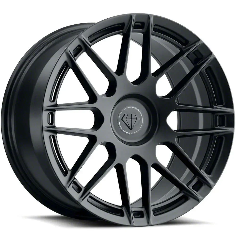Blaque Diamond Wheels BD-F12 Satin Black DP Wheel; 20x10; 25mm Offset (15-23 Mustang GT, EcoBoost, V6)