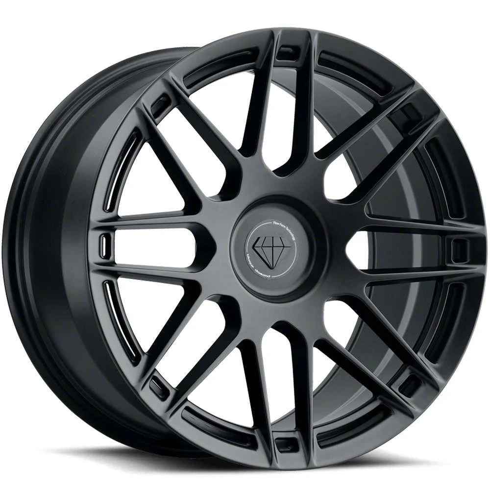 Blaque Diamond Wheels BD-F12 Satin Black FP Wheel; 20x10; 15mm Offset (15-23 Mustang GT, EcoBoost, V6)
