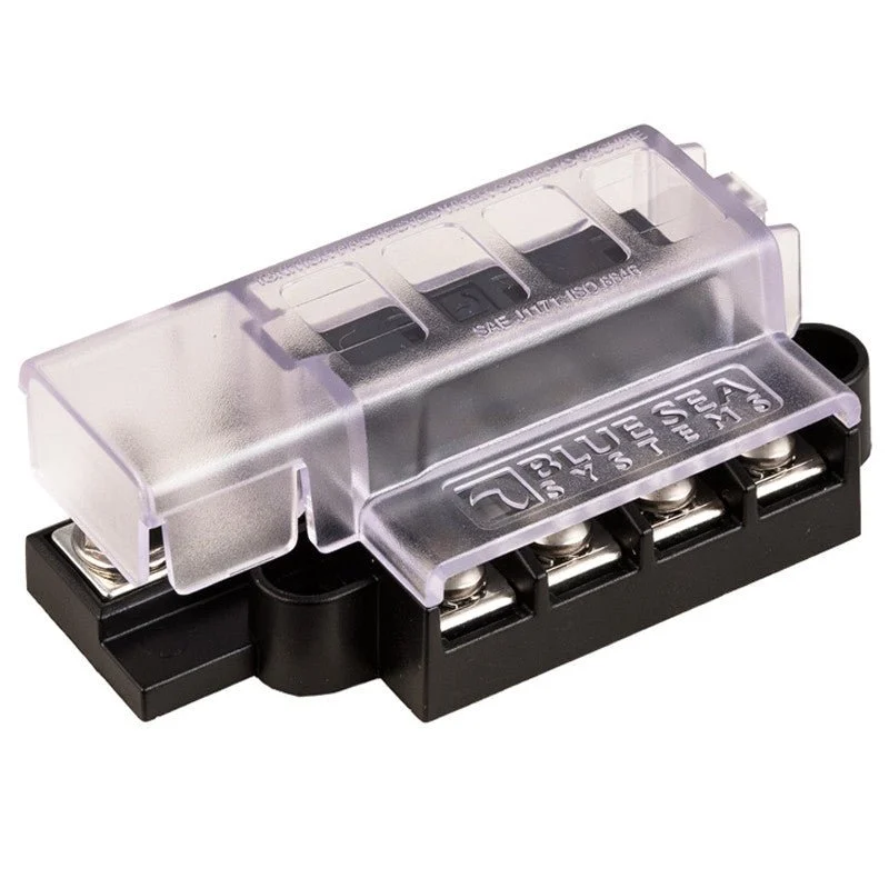Blue Sea 5045 Atc Compact Fuse Block With Cover, 4 Circuit 19-142